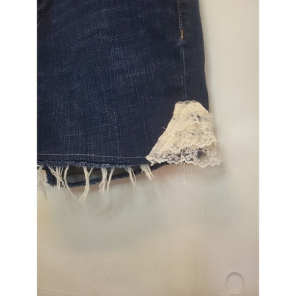 Old Navy Sweetheart Shorts Womens Sz 4 Cuff-Off Boyfriend American Flag Lace - Picture 2 of 9